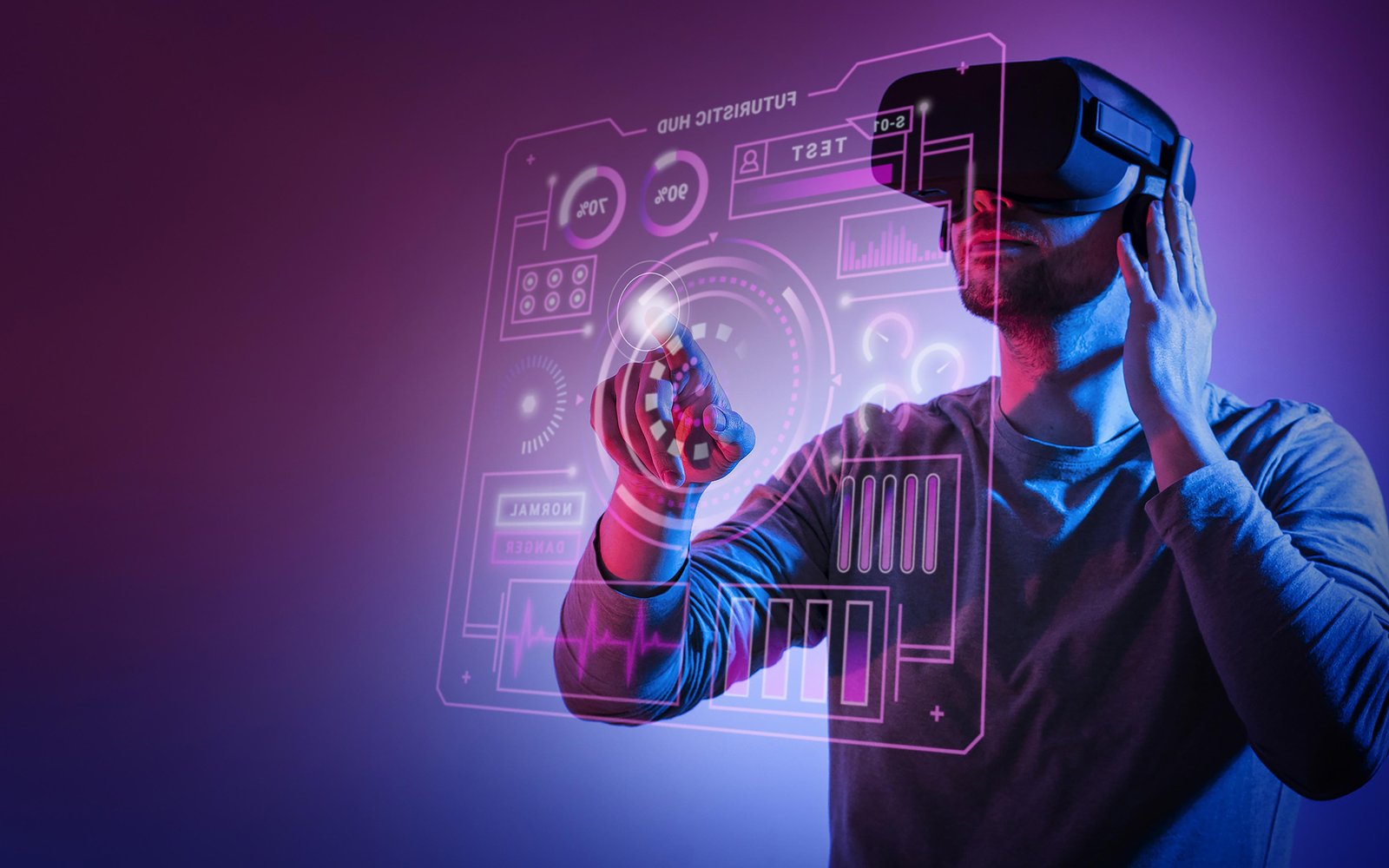 Technicien utilisant un casque de réalité augmentée pour une intervention guidée
