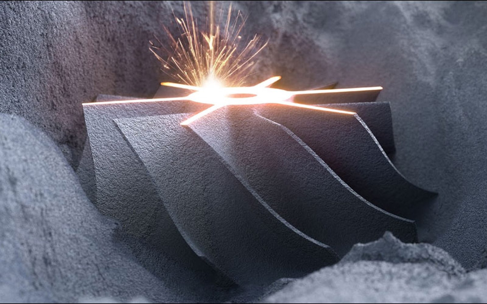 Pièce métallique issue de fabrication additive en cours de contrôle